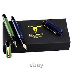 Brand New LeBOEUF DIAMOND COLLECTION Royal Navy Blue Fountain Pen F or M Nib