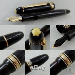 C1957 Celluloid Montblanc 144G Fountain Pen with Long Ink Window 14K Medium Nib