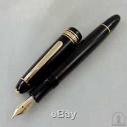 C1957 Celluloid Montblanc 144G Fountain Pen with Long Ink Window 14K Medium Nib