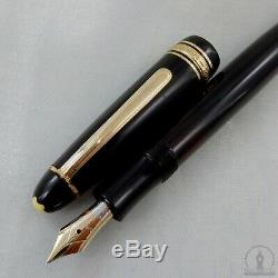 C1957 Celluloid Montblanc 144G Fountain Pen with Long Ink Window 14K Medium Nib