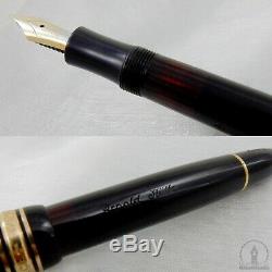 C1957 Celluloid Montblanc 144G Fountain Pen with Long Ink Window 14K Medium Nib