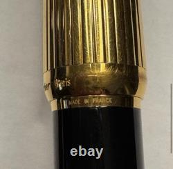 CARTIER Black and 18k Gold Fountain Pen- Mint
