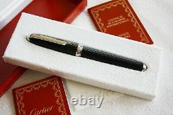 CARTIER Dandy Black Composite Stripes Platinum ST170039, Fountain Pen N. MINT