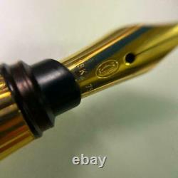 CARTIER Fountain Pen Pasha Line Gold Cap Black Nib Gold 18K