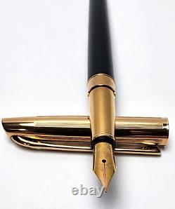 Caran D'ache Madison Bicolor Black & Gold Fountain Pen Med 18c Nib 4690.482m 1