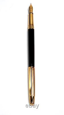 Caran D'ache Madison Bicolor Black & Gold Fountain Pen Med 18c Nib 4690.482m 1