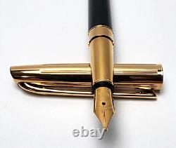 Caran D'ache Madison Bicolor Black & Gold Fountain Pen Med 18c Nib 4690.482m 1