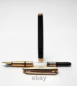 Caran D'ache Madison Bicolor Black & Gold Fountain Pen Med 18c Nib 4690.482m 1