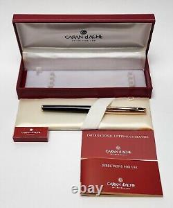 Caran D'ache Madison Bicolor Black & Gold Fountain Pen Med 18c Nib 4690.482m 2