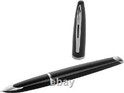 Carene Black Sea Fountain Pen High-Gloss Black with Palladium Plated Trim F