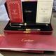 Cartier Black Composite Fountain Pen Nib 18k Gold New Old Stock With Original Box