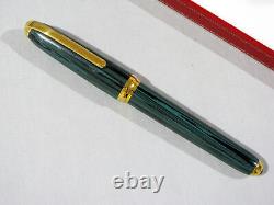 Cartier Dandy Green Ebonite Lmtd Edition Fountain Pen 18k Nib 0853/1847 -nib