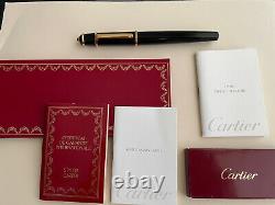 Cartier Diabolo Black Composite Gold Trims Fountain Pen