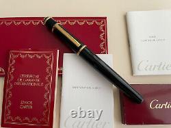 Cartier Diabolo Black Composite Gold Trims Fountain Pen
