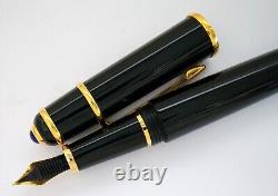 Cartier Diabolo Composite Black & Gold Fountain Pen-excellent+box