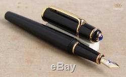 Cartier Diabolo St180004 Black Composite With Gold Plated Trim Fountain Pen Nice