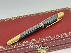 Cartier Fountain Pen Cougar Edition 1992 Nib Gold 18k 750 & Carbon