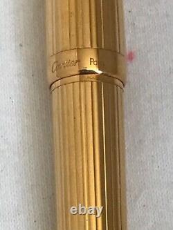 Cartier Gordon Gold Plated FP + BP Set, 18K M Nib-Mint