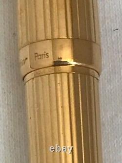 Cartier Gordon Gold Plated FP + BP Set, 18K M Nib-Mint