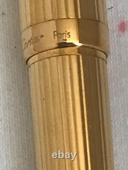 Cartier Gordon Gold Plated FP + BP Set, 18K M Nib-Mint