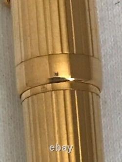 Cartier Gordon Gold Plated FP + BP Set, 18K M Nib-Mint