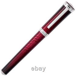 Cartier Limited Edition Art Deco Red Lacquer 18kt Gold Medium Fountain Pen