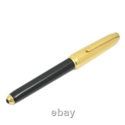 Cartier Louis Cartier Fountain Pen 18K Nib Gold x Black Lacquer Ioki Quality