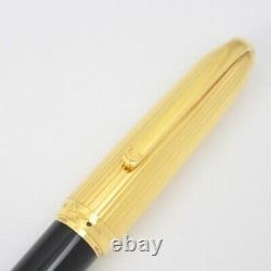 Cartier Louis Cartier Fountain Pen 18K Nib Gold x Black Lacquer Ioki Quality