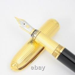 Cartier Louis Cartier Fountain Pen 18K Nib Gold x Black Lacquer Ioki Quality