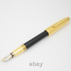 Cartier Louis Cartier Fountain Pen 18K Nib Gold x Black Lacquer Ioki Quality