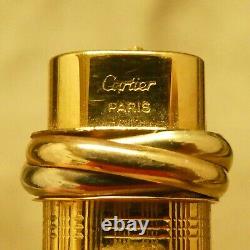 Cartier Paris Vandome Trinity Fountain Pen Gold Color Trim No Box