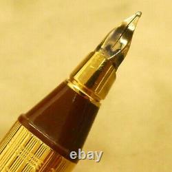 Cartier Paris Vandome Trinity Fountain Pen Gold Color Trim No Box