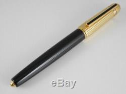 Cartier Pasha Black Lacquer and Gold Plated Black Clip Fountain Pen B NEAR MINT