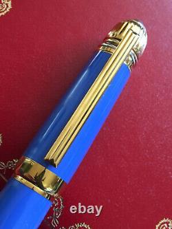 Cartier Pasha European Blue Lacquer Fountain Pen