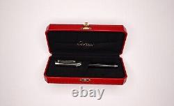 Cartier Pasha Fountain Pen Barcode 18K Nib 750 Black Lacquer ST220015