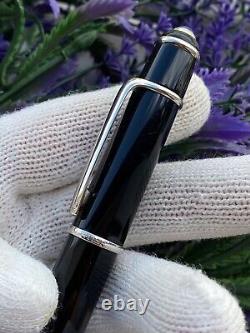 Cartier Platinium Diabolo Fountain Pen Gold Nib 18k 750 Made In France