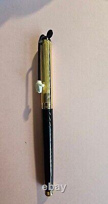 Colibri Mickey Mouse Fountain Pen? Black/Gold Medium point Pre-owned No Box