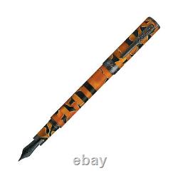 Conklin Stylograph Mosaic Fountain Pen in Orange/Black Extra Fine Point NEW