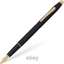 Cross Classic Century Black Fountain Pen Fine Nib 23KT Gold Traditional Style