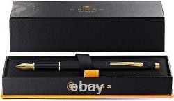 Cross Classic Century Black Fountain Pen Fine Nib 23KT Gold Traditional Style