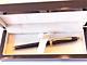 Cross Fountain Pen Townsend Black Brass Lacquer 14kt Gold M Nib Usa