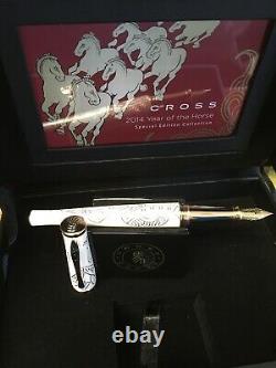 Cross Sauvage 2014 Year Of The Horse Imperial White Lacquer Fountain Pen F Nib