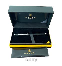 Cross Townsend Black Lacquer Fountain Pen with 18K Gold Nib Original Box & Papers