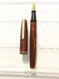 D4 Vtg Urushi Lacquer Eyedropper Valve Fountain Pen 14k F Flex Nib
