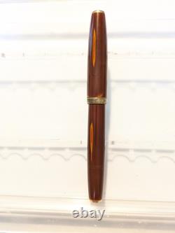 D4 Vtg Urushi Lacquer Eyedropper Valve Fountain Pen 14k F Flex Nib