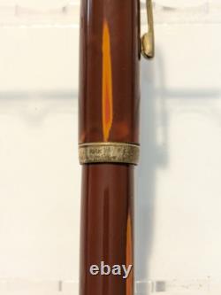 D4 Vtg Urushi Lacquer Eyedropper Valve Fountain Pen 14k F Flex Nib