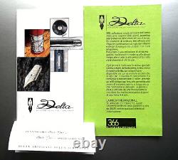 Delta 366 Collection Pink Grey Fountain Pen 18k Fine Gold Nib In Original Box