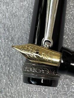 Delta Dolcevita Mini Orange Black Silver Fountain Pen 18K Med Ships Free to USA