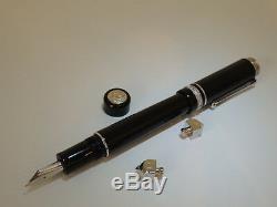 Delta Dreidel Black Fountain Pen 14k Broad Nib 40% Off Retail Mint Rare