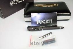 Ducati 750 Fountain Pen Black & Silver Medium Pt Excellent conditon